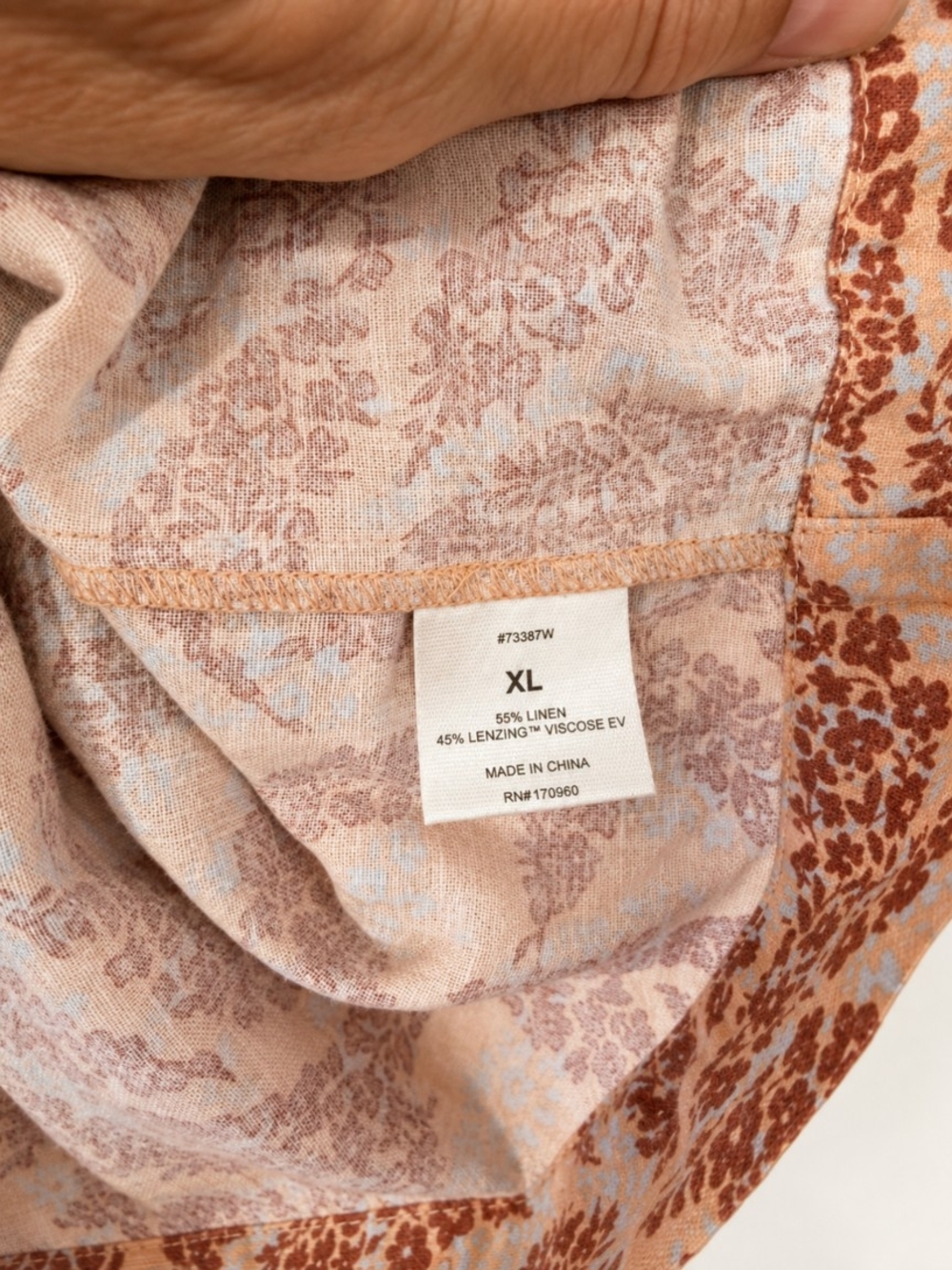 Ecothreads Linen Blend Pheasant Top - Picture 4 of 4